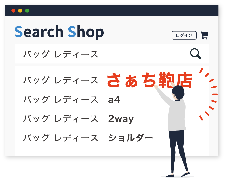 あなたが望むワードを検索候補に表示